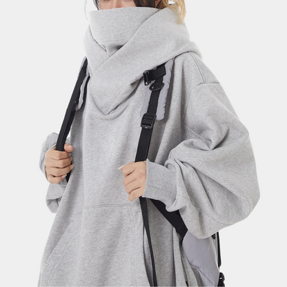 Pull d’Hiver Ample et Chaud à Capuche pour Femme