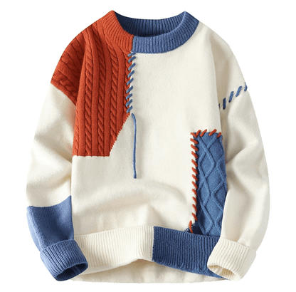 Pull Épais Texturé et Coloré pour homme