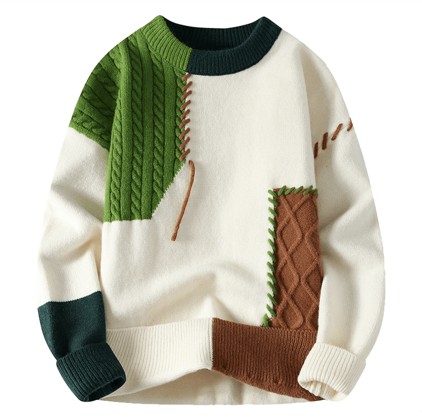 Pull Épais Texturé et Coloré pour homme