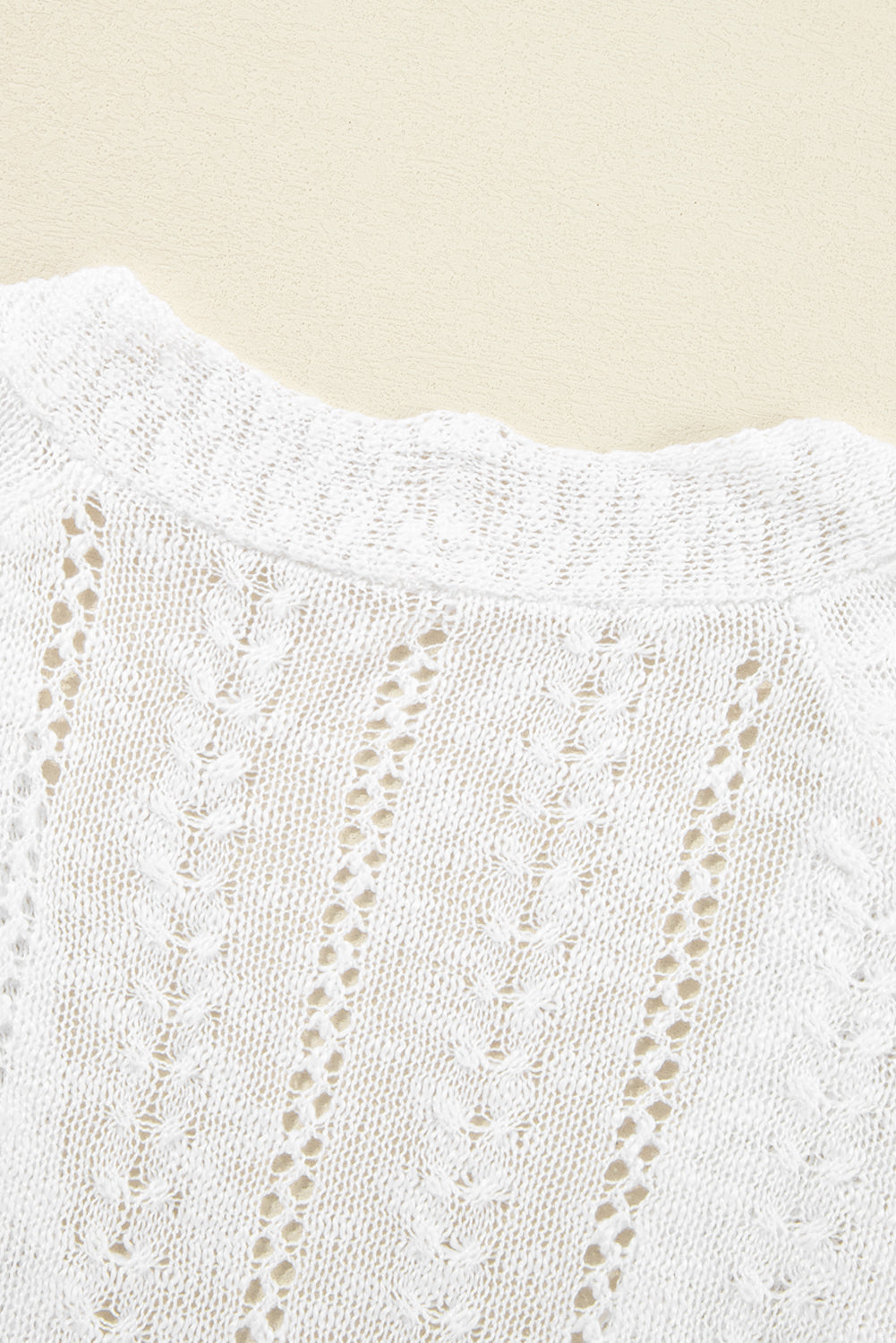 Cardigan blanc en maille épaisse pour femmes