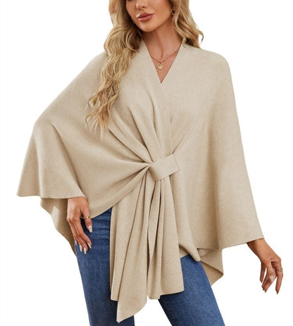 Châle Poncho Doux et Élégant pour Couches Confortables et Chics