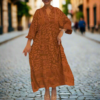 Robe décontractée ample imprimée pour femme