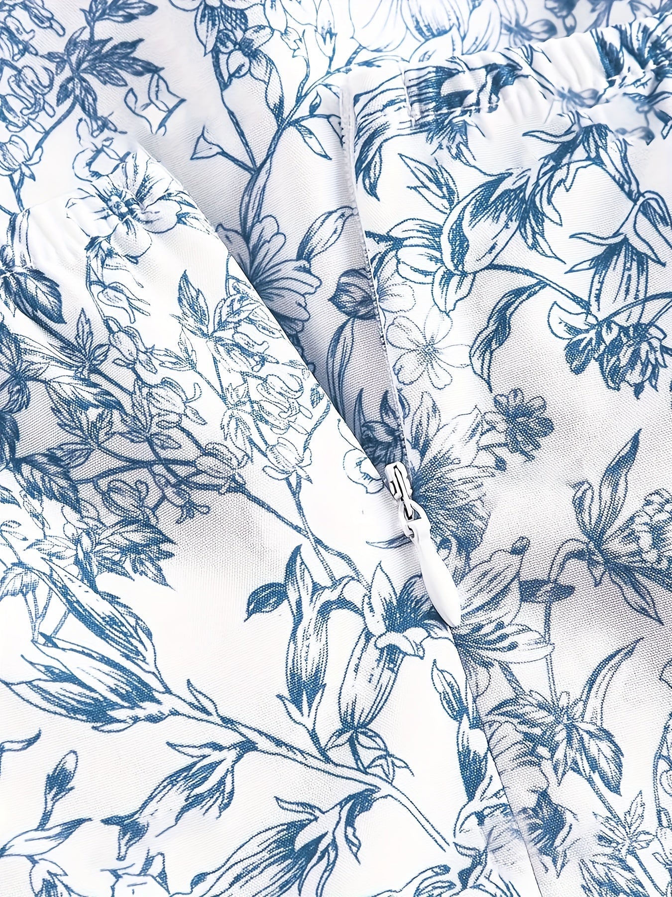 Robe Mini Florale à Col Halter et Empiècement Pour Femme