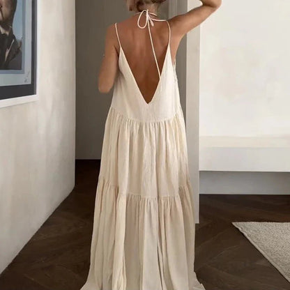 Robe Maxi Glamour Effortless avec Décolleté Plongeant