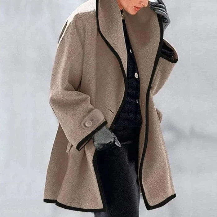 Manteau classique en mélange de laine pour l'automne et l'hiver