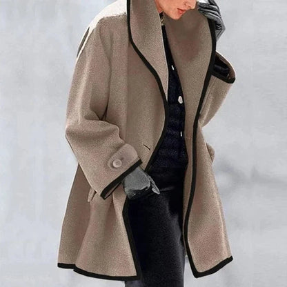 Manteau classique en mélange de laine pour l'automne et l'hiver