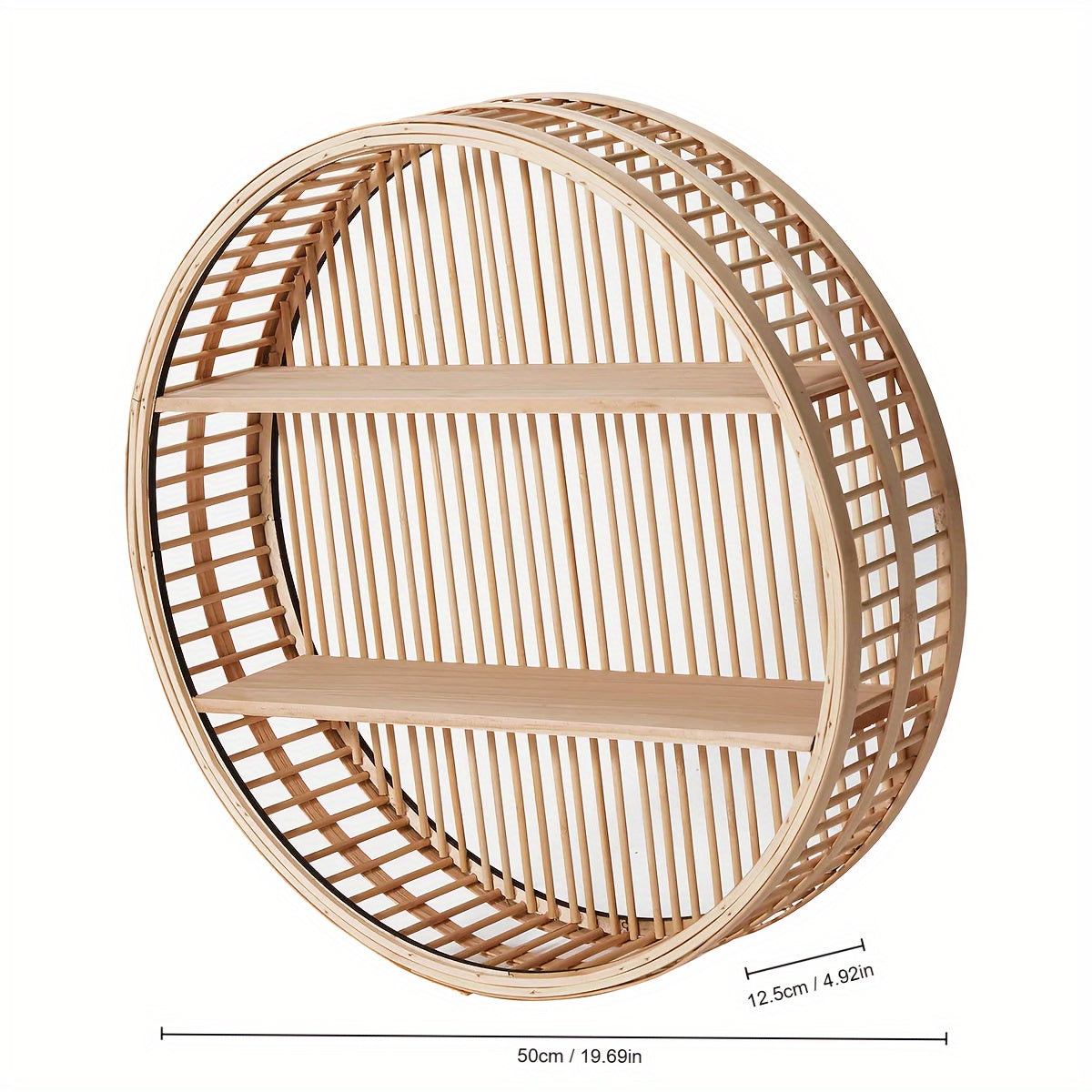 Étagère Murale en Bambou Rustique