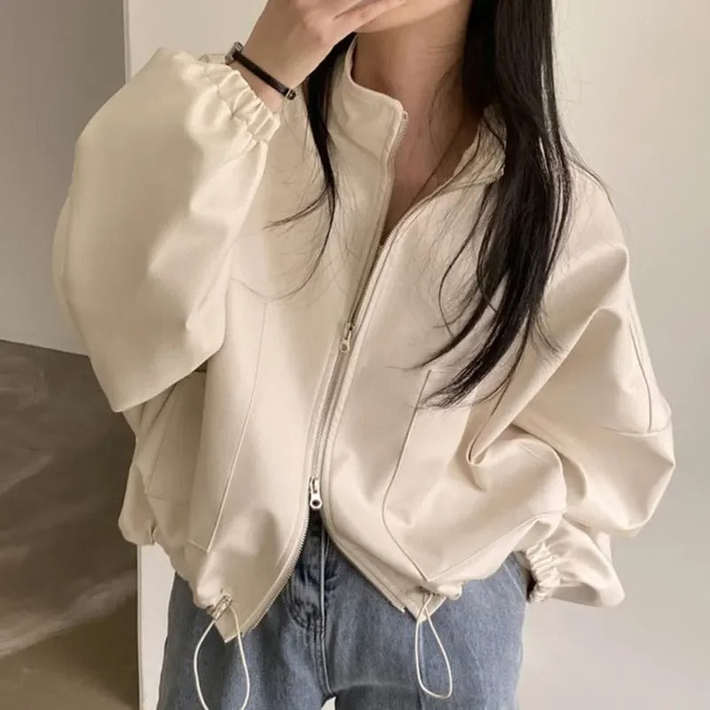 Veste en cuir PU personnalisée style Hip Hop