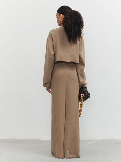 Sweat-shirt court confortable pour un style chic décontracté