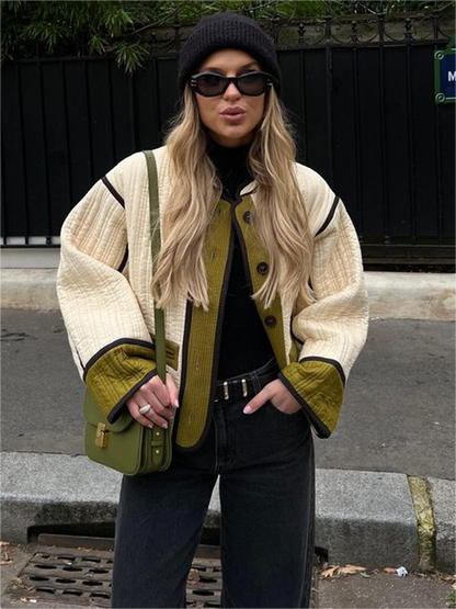 Veste de femme transition confortable avec détail à boutons