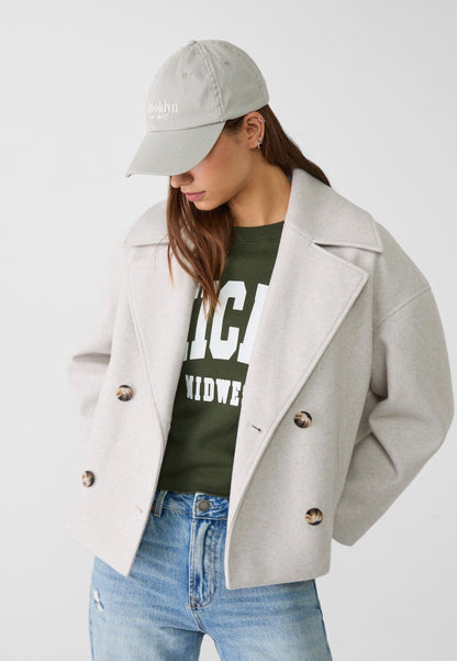 Manteau court classique intemporel pour femmes