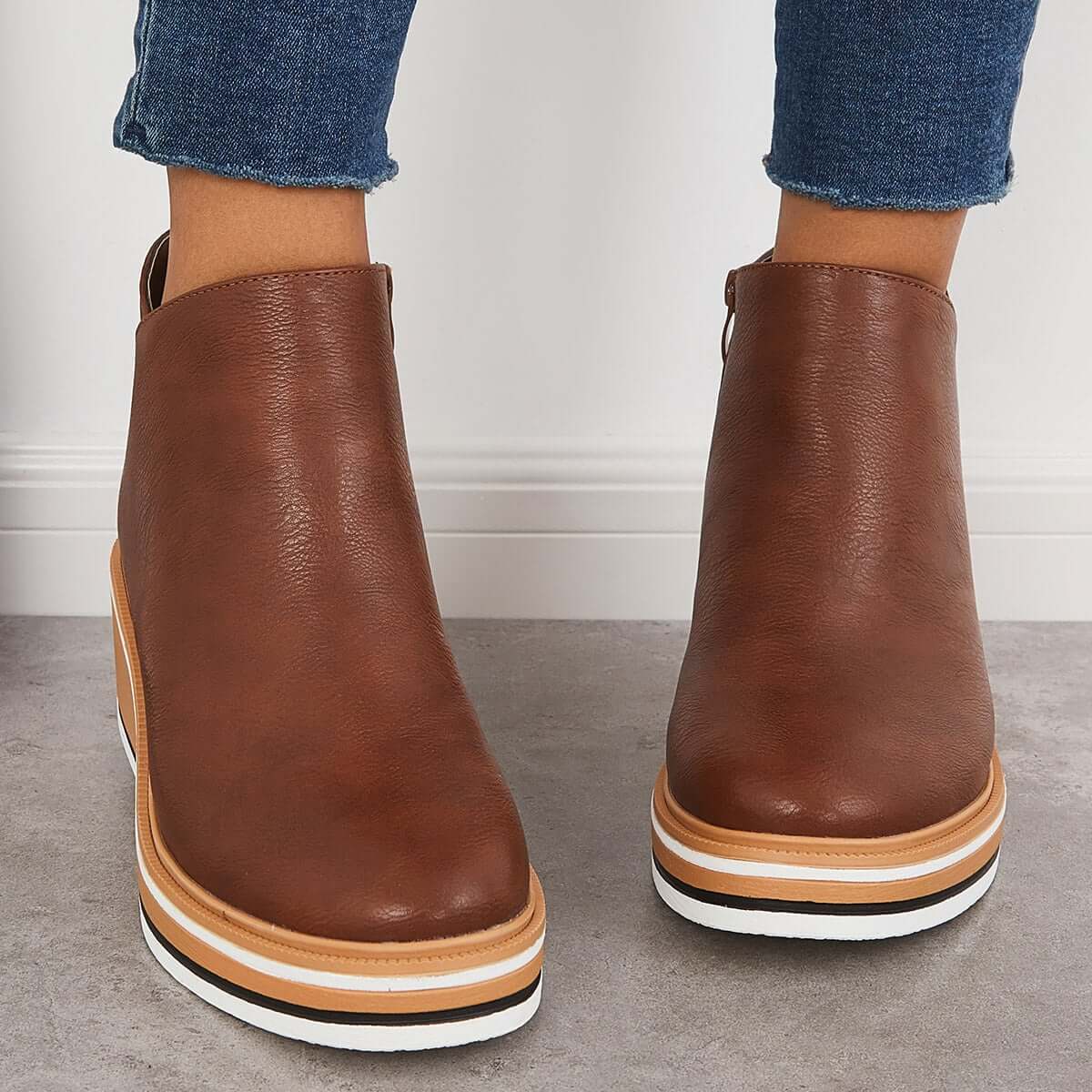 Bottes en cuir chics à la cheville pour un style quotidien