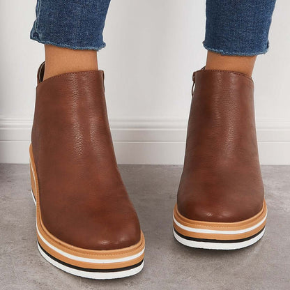 Bottes en cuir chics à la cheville pour un style quotidien