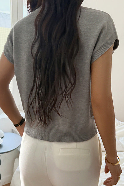 Gilet en maille décontracté à col en V confortable