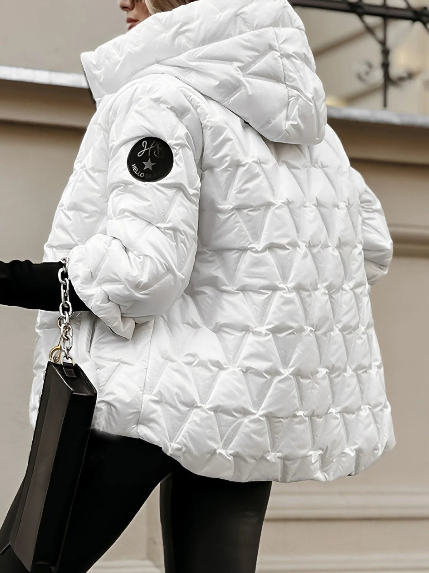 Veste en coton patchwork confortable pour un style décontracté superposé