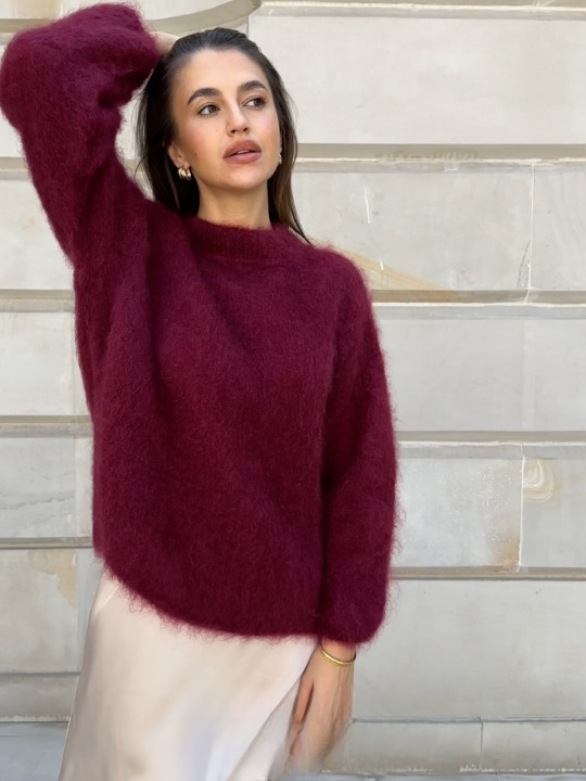Pull en maille de mohair doux et confortable