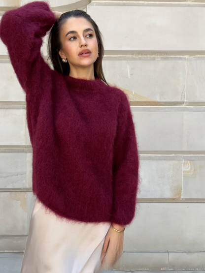 Pull en maille de mohair doux et confortable