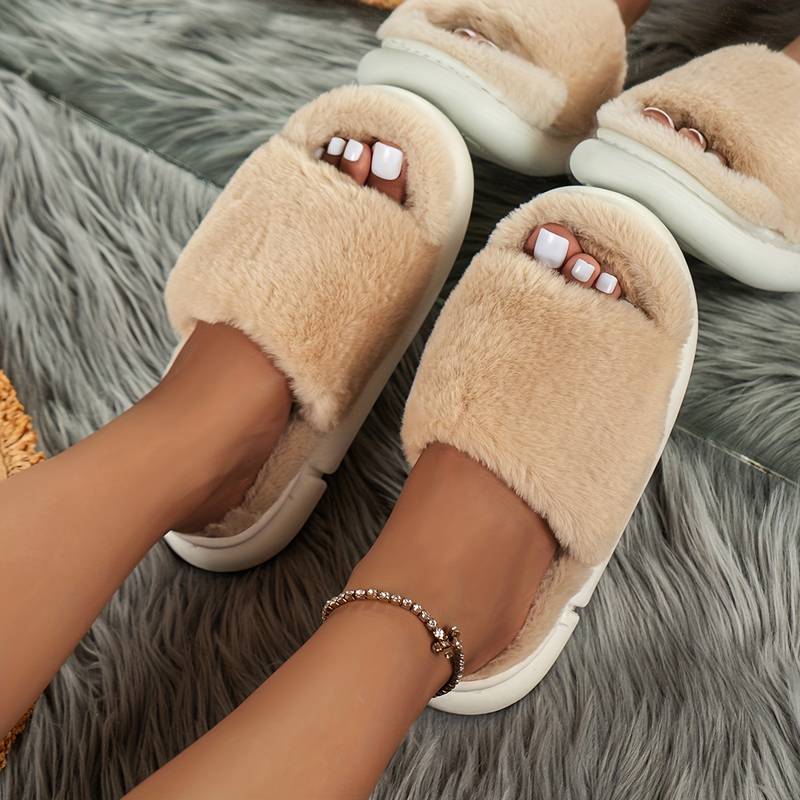 Chaussons Douillets en Peluche de Luxe pour Femmes