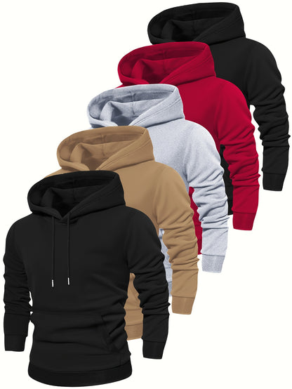 5pcs Sweatshirts à Manches Longues à Capuche Stylés