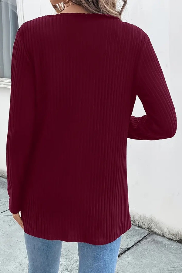 Cardigan à manches longues en maille avec bordure florale bohème