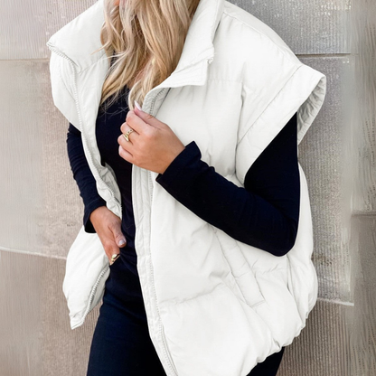 Veste matelassée rembourrée pour femme avec col montant