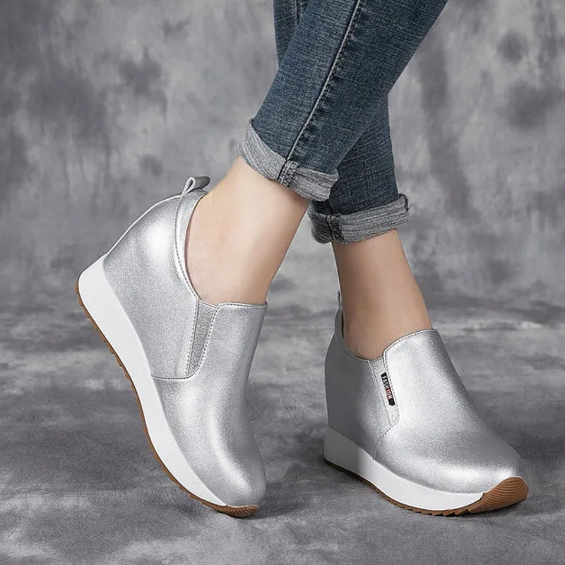 Bottes Cheville Chic en Cuir Véritable avec Talon Bloc