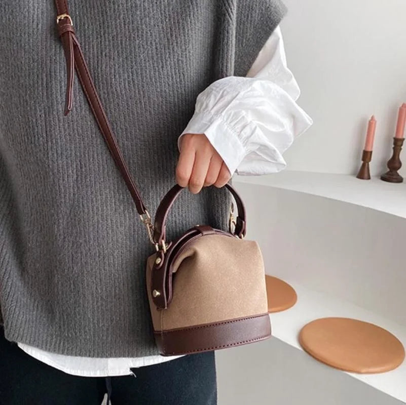 Sac à main seau épaule rétro chic