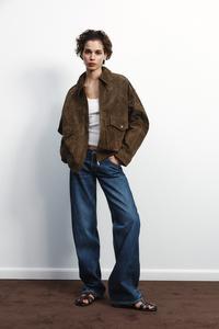 Veste Bomber Classique en Daim