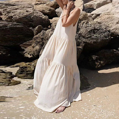 Robe Maxi Glamour Effortless avec Décolleté Plongeant