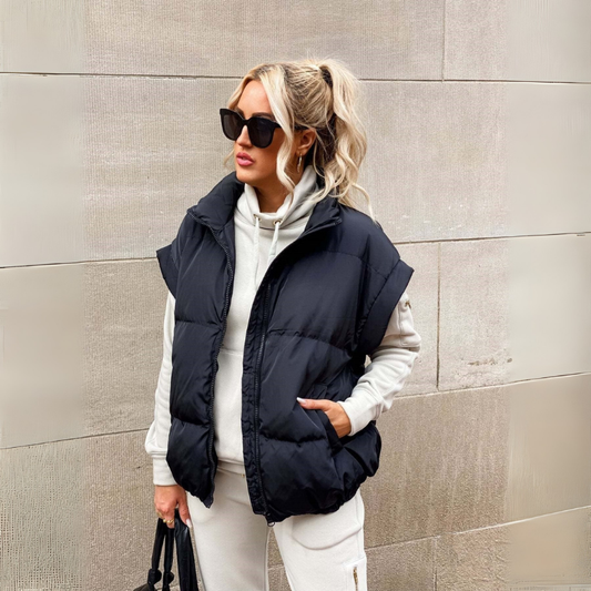 Veste matelassée rembourrée pour femme avec col montant