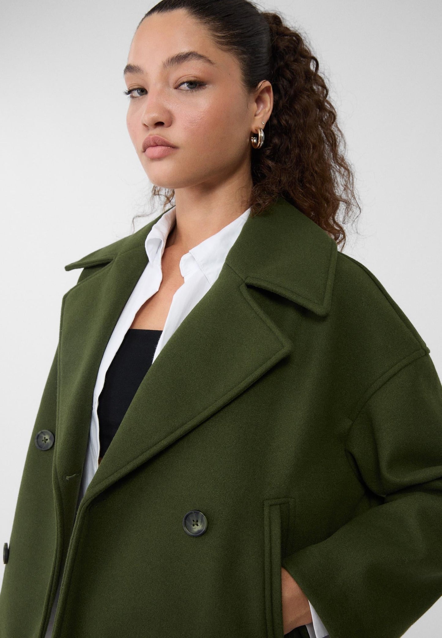 Manteau court classique intemporel pour femmes