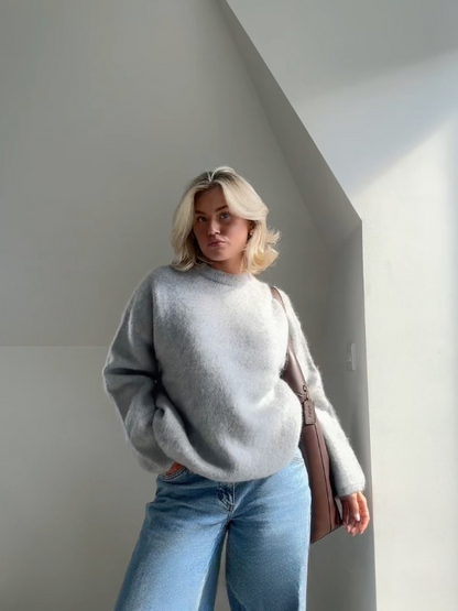 Pull en maille de mohair doux et confortable
