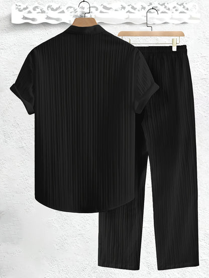Ensemble Moderne à Col Chemise et Pantalon pour Homme