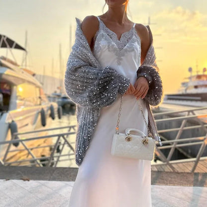 Cardigan en maille scintillante avec paillettes glitter