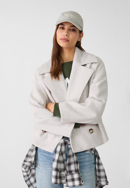 Manteau court classique intemporel pour femmes