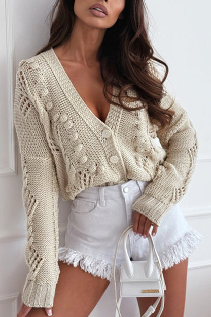 Confortable cardigan en tricot avec boutons