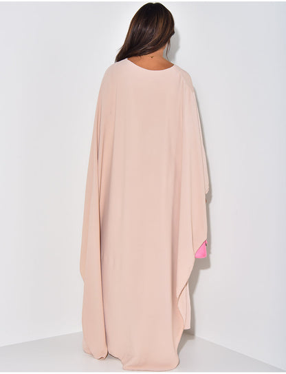 Robe Maxi Élégante à Cape Flottante pour Femmes