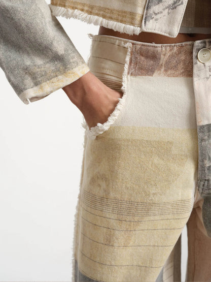 Jean large taille haute pour femme Alma