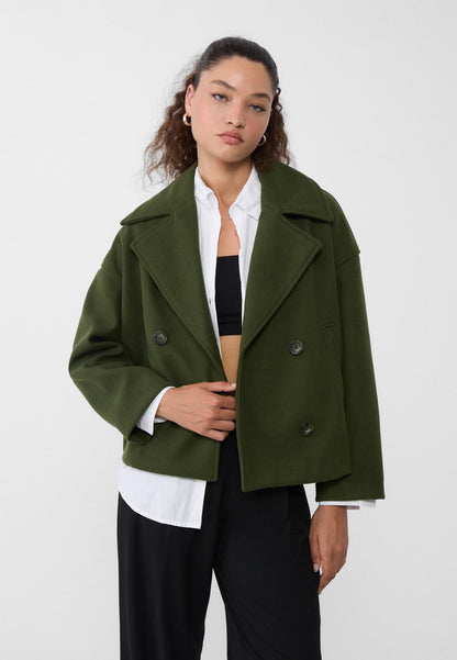 Manteau court classique intemporel pour femmes