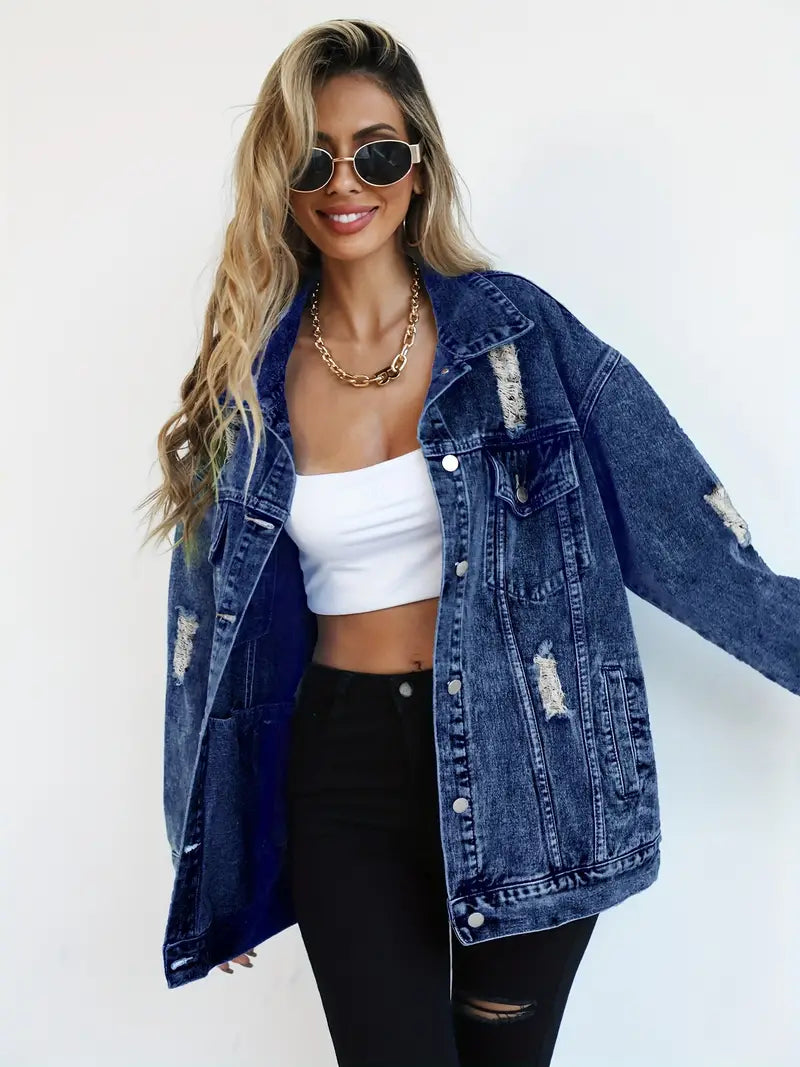 Veste en Jean Oversize Tendance pour Femmes