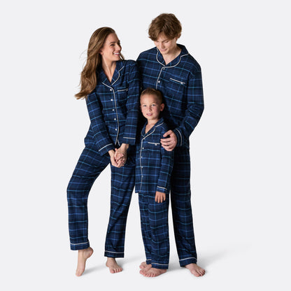 Pyjama de Noël en flanelle bleue confortable pour femmes