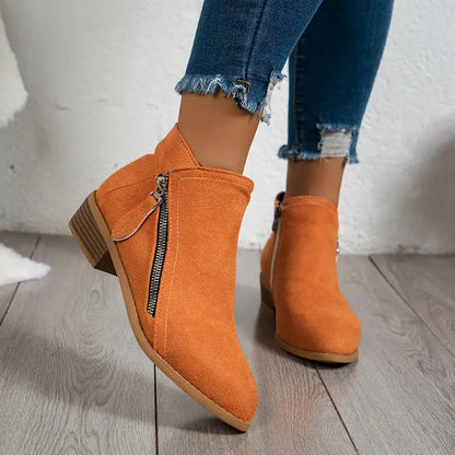 Bottines à Zip Stylées et Confortables pour Femmes