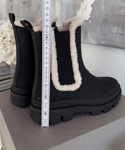 Bottes cheville chic en cuir noir