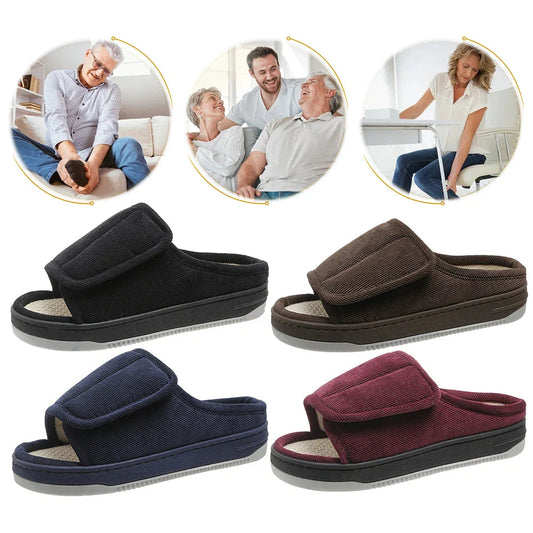 Chaussons confortables en mousse à mémoire de forme pour soulagement de la douleur et confort toute la journée