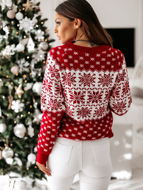 Pull tricoté festif pour femme