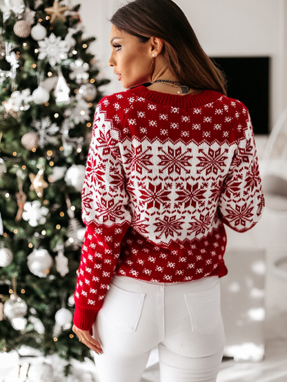 Pull tricoté festif pour femme