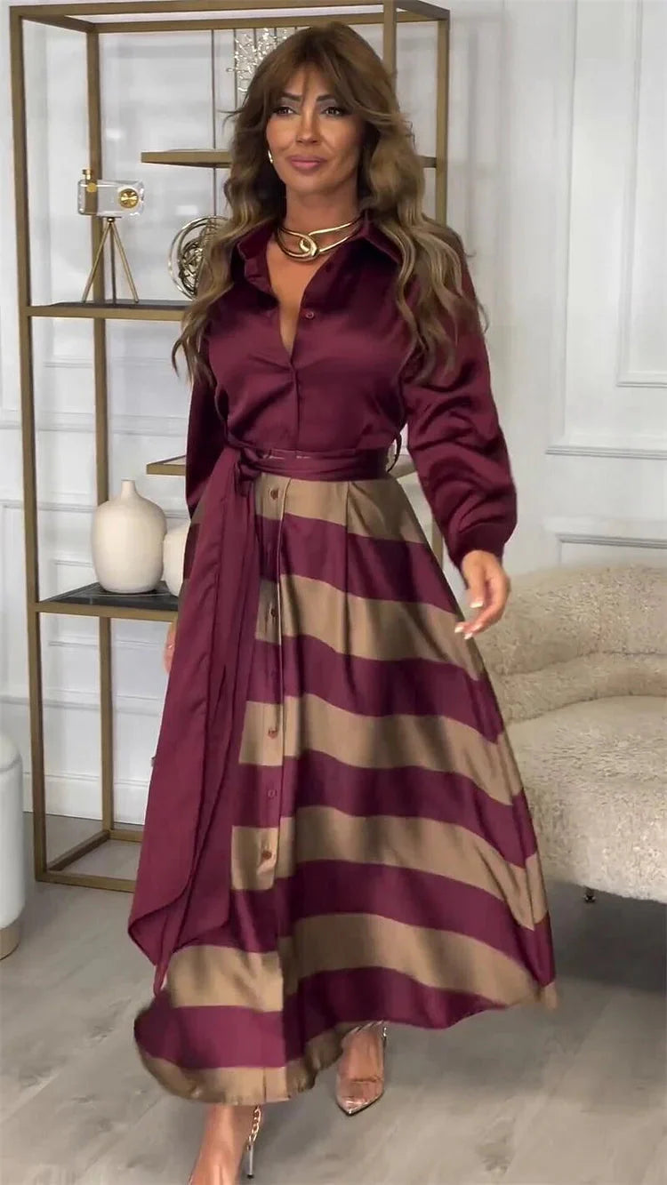 Robe de soirée élégante à manches longues pour femmes