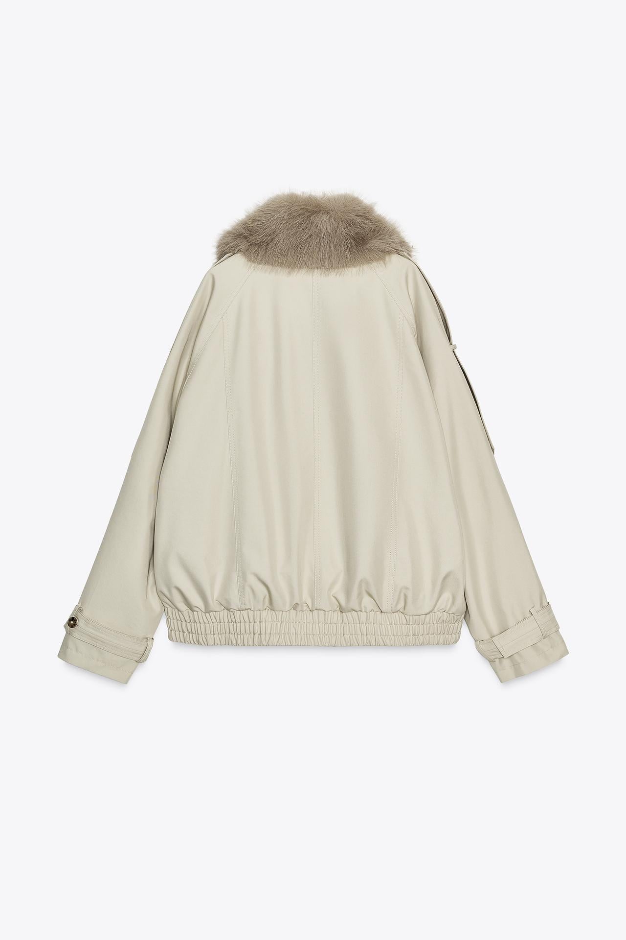 Manteau trapèze chic en fausse fourrure