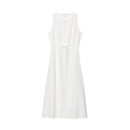 Robe chemise midi blanche chic pour un style sans effort
