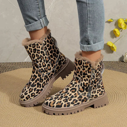 Bottes chevilles à imprimé léopard chic pour tenues tendance